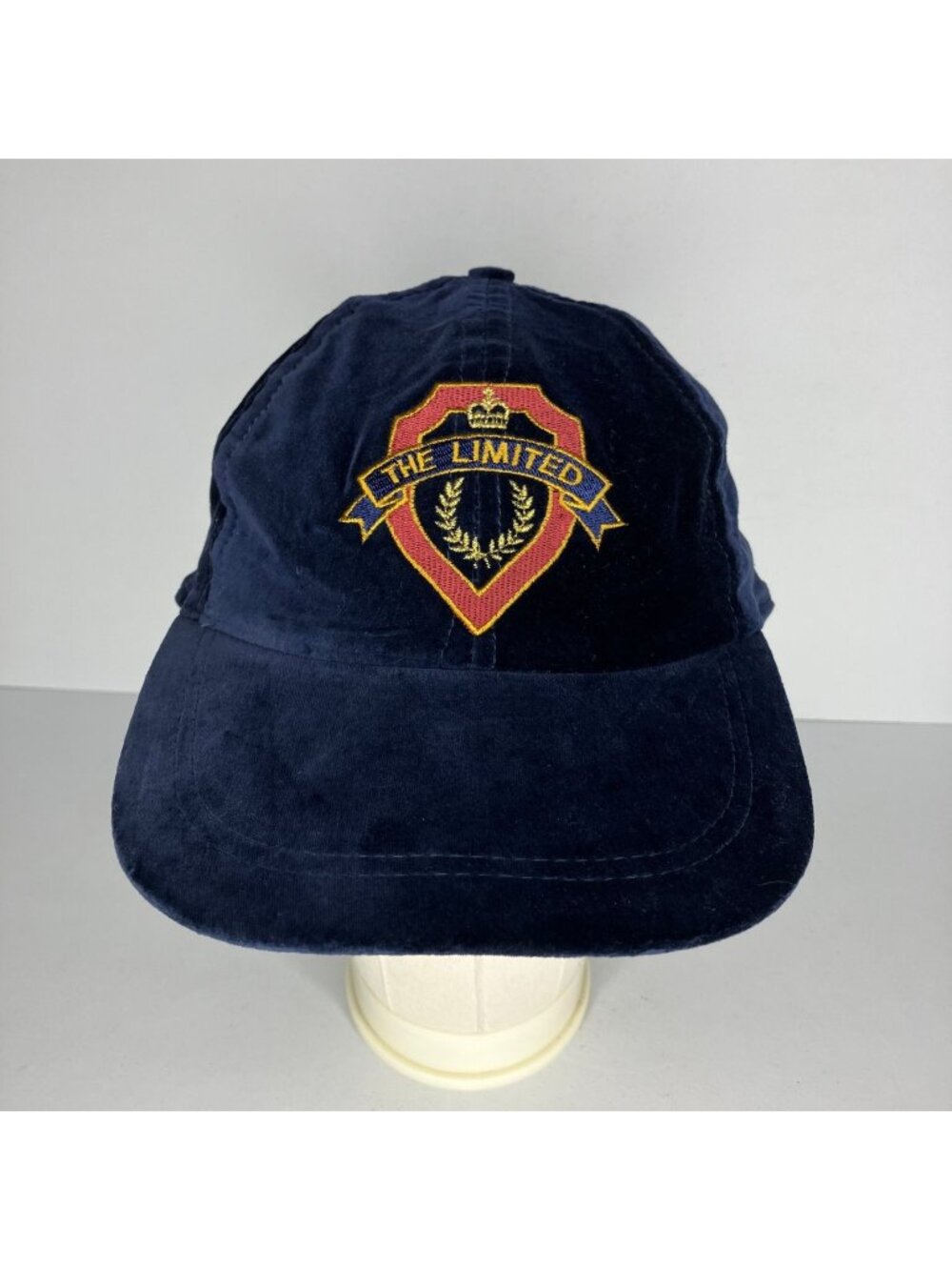 Vintage 90's THE LIMITED Blue Velvet Hat Women's Embroidered
